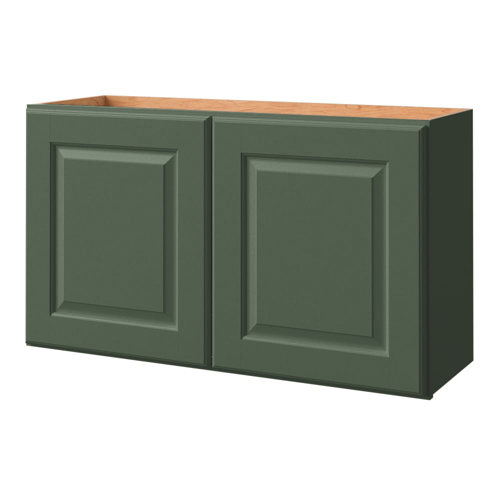allen + roth Marston 30-in W x 27-in H x 12-in D Sage Wall Fully assembled Cabinet Raised Panel