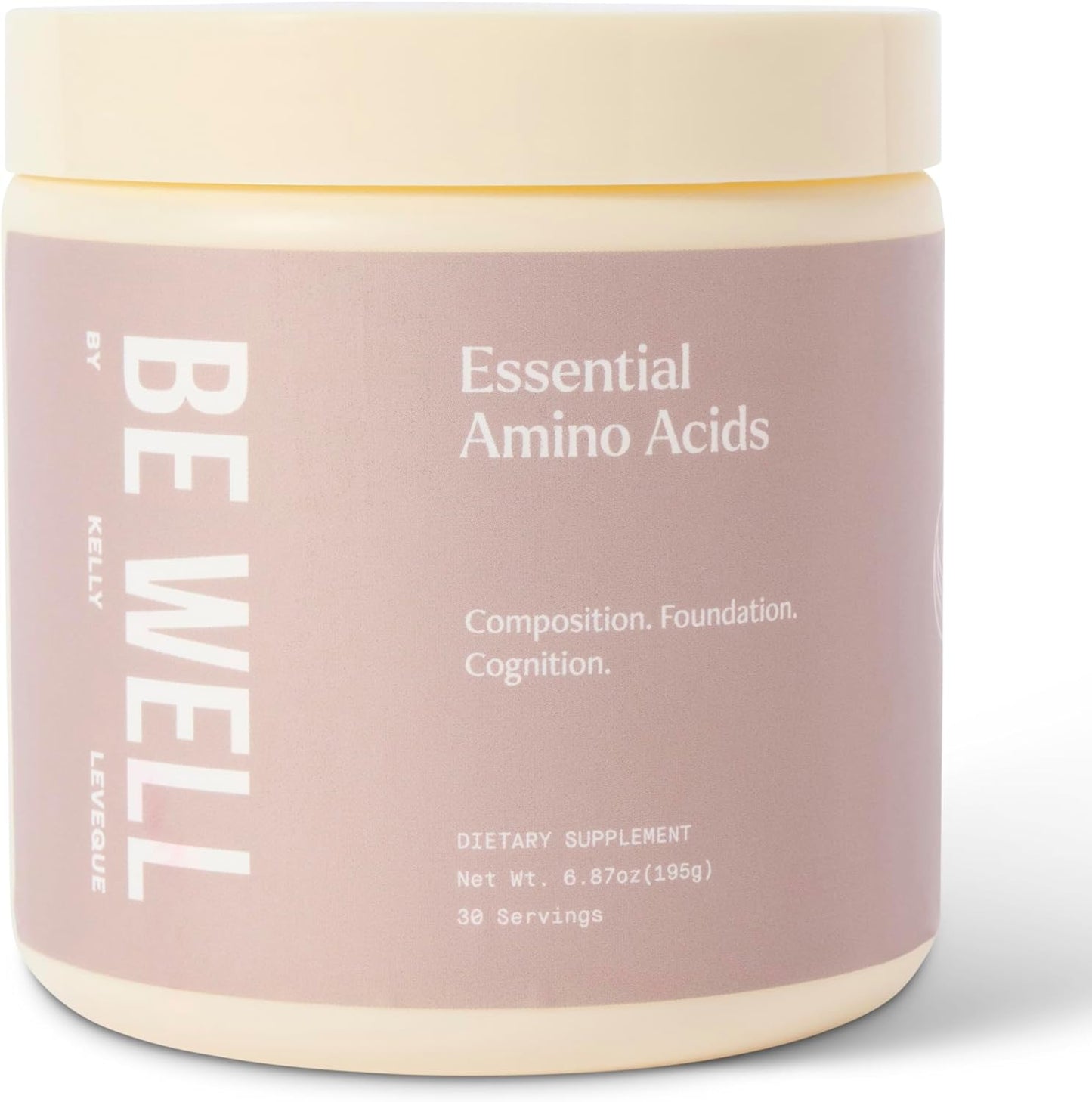 Be Well by Kelly Essential Amino Acids Unflavored Powder Supplement Plant-Based (6.87oz) BCAA 9 EAA's