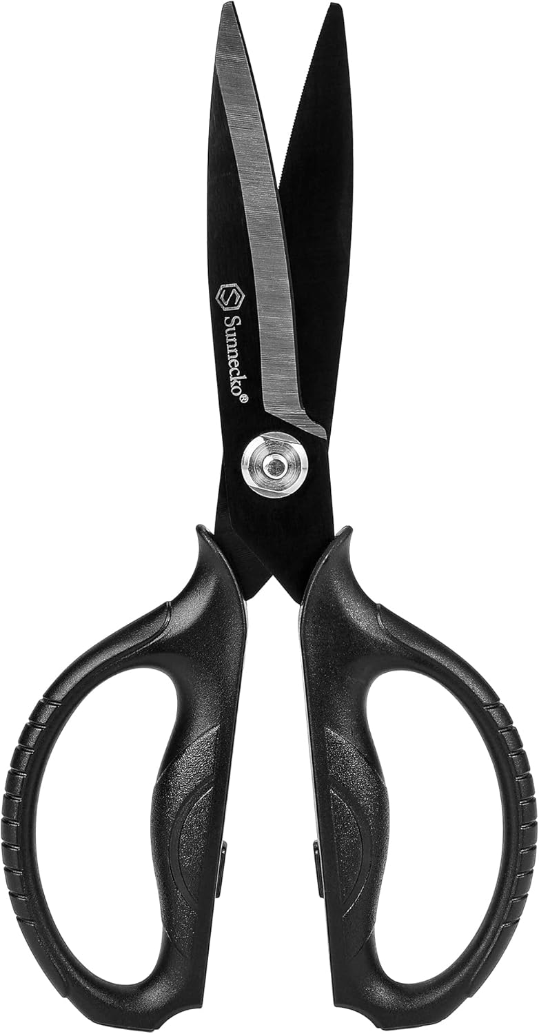 Sunnecko Kitchen Scissors All Purpose Heavy Duty Scissors Titanium Coated, Kitchen Shears for Food, Micro Serrated with Detachable Blades