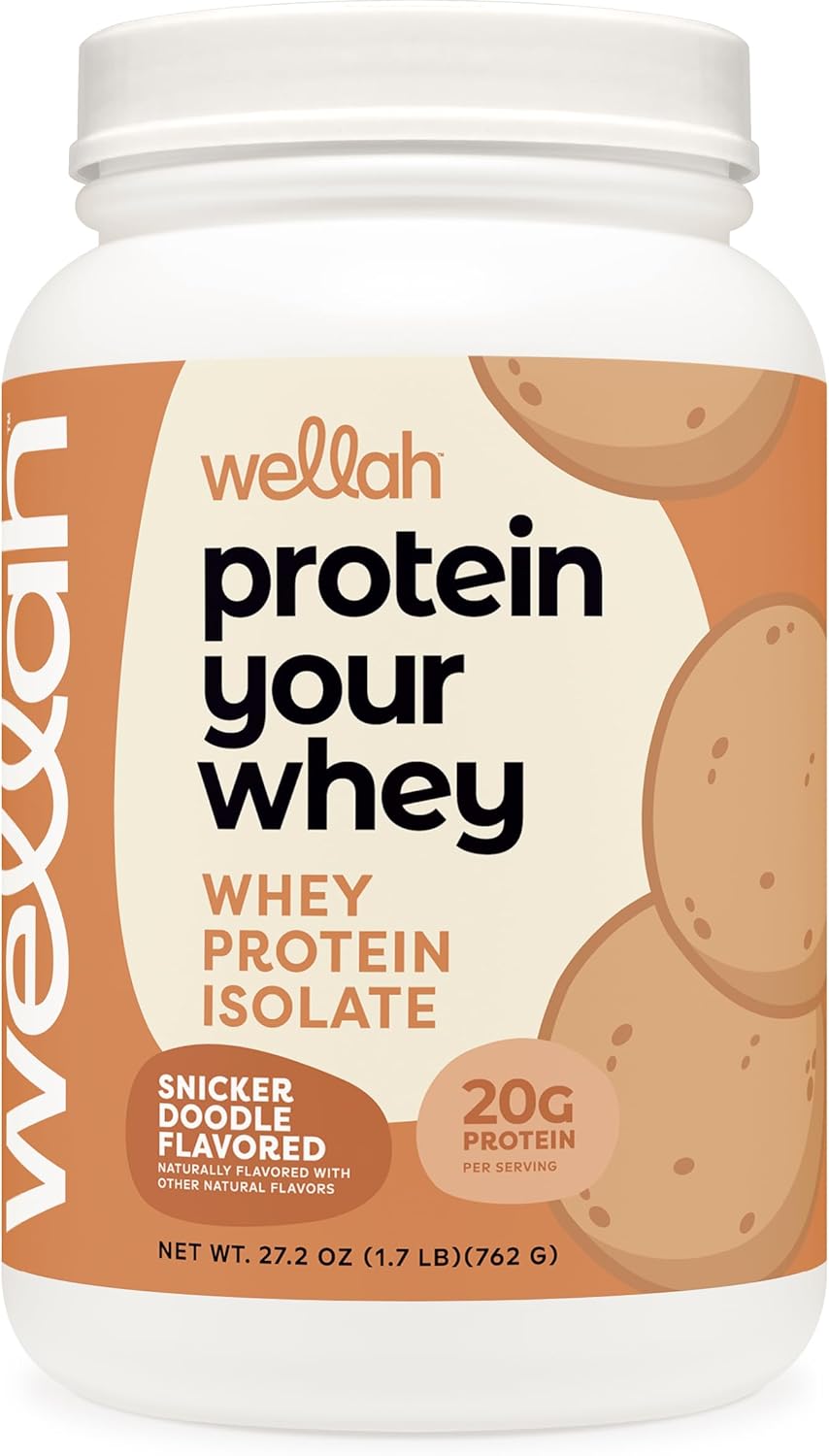 Wellah Protein Your Whey (30 Servings, Snickerdoodle) Whey Protein Isolate (WPI)