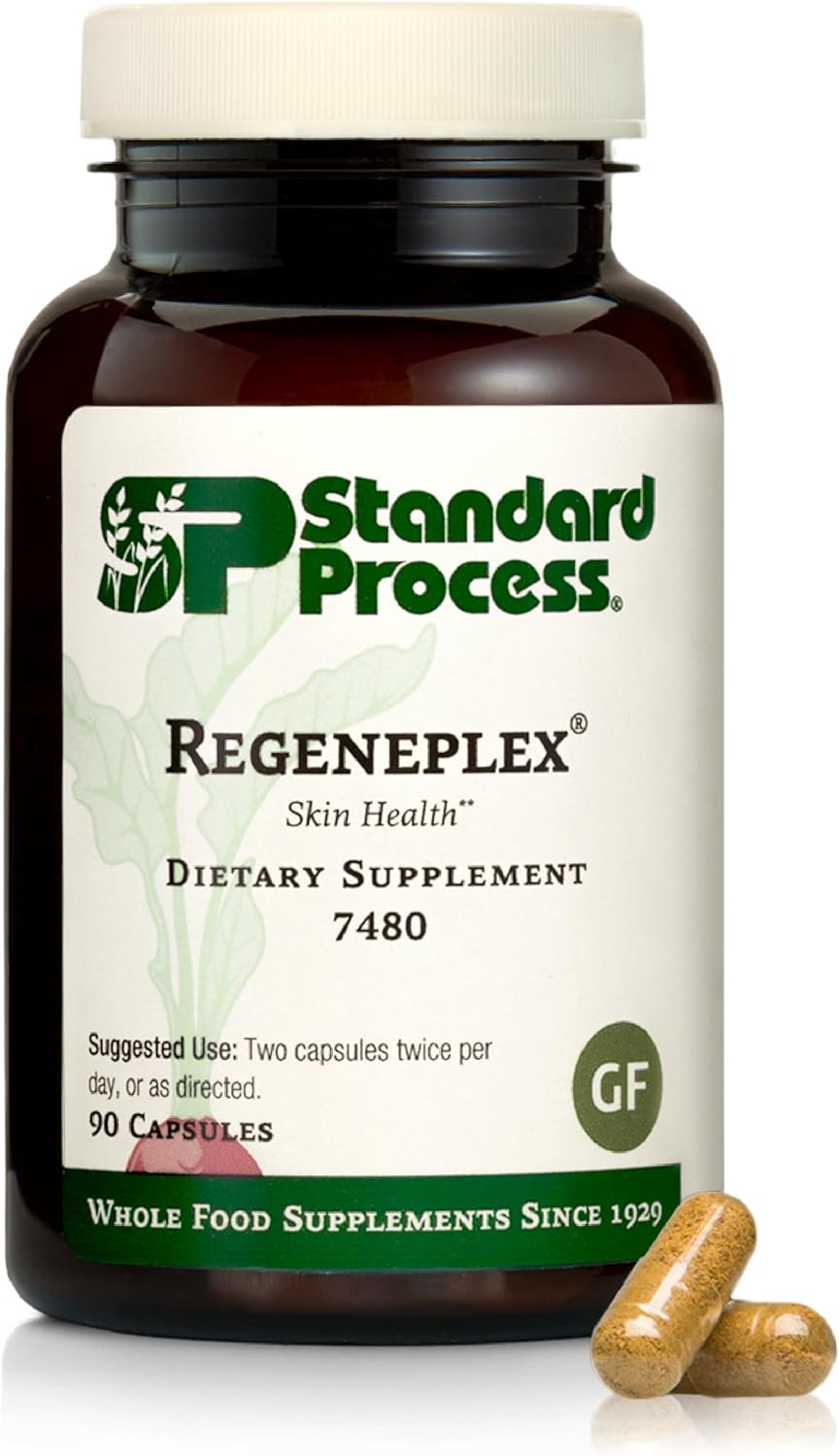 Standard Process Regeneplex - Skin Health Supplement with Vitamin C & Zinc - Supports Cellular Function - Gluten-Free - 90 Capsules (45 Servings)