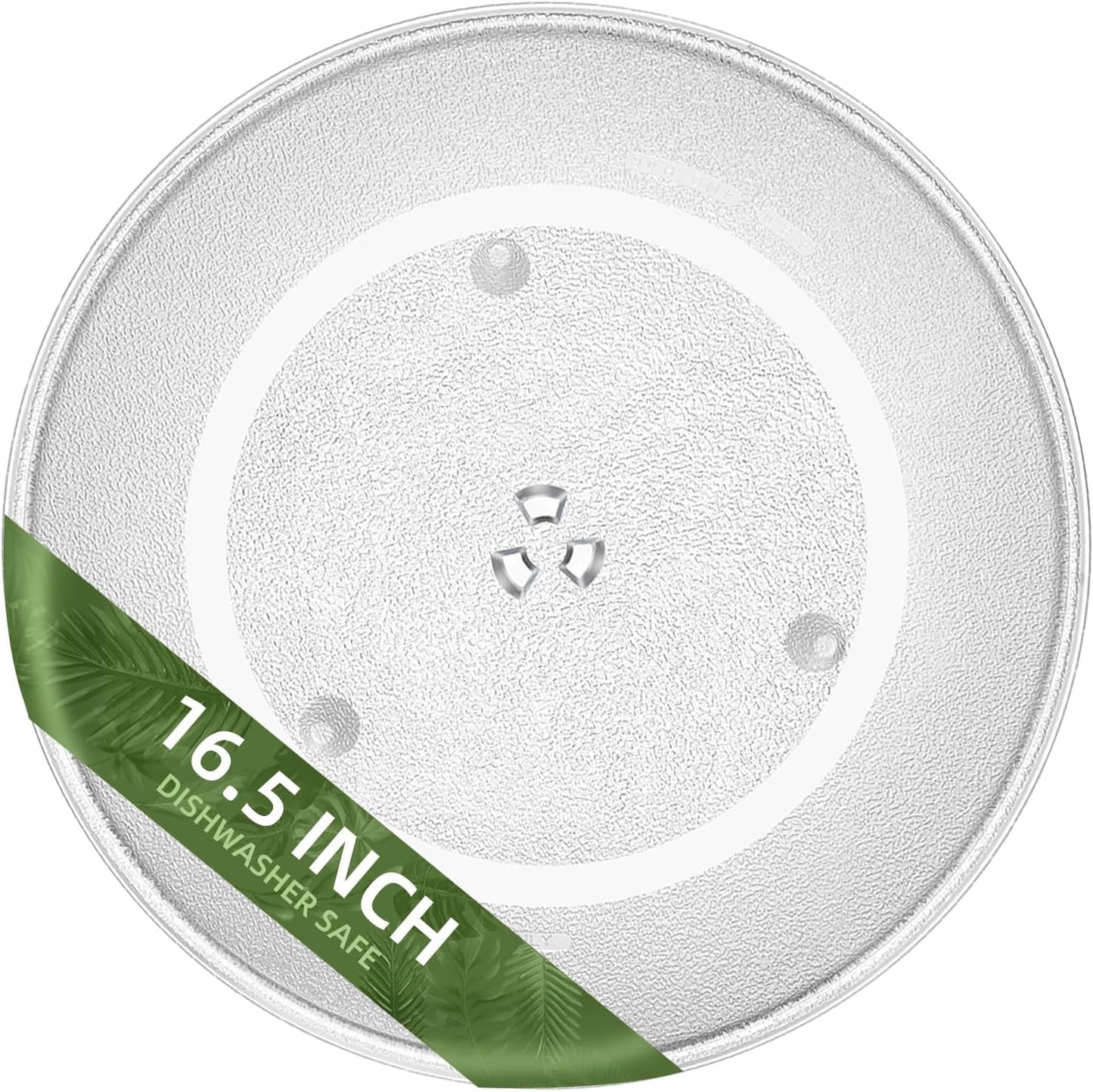 Gemroom 16.5" Microwave Turntable Plate Compatible with Panasonic A06014M00AP F06014M00AP, 16 1\/2 inch Microwave Glass Plate Replacement for GE WB48X29704 Frigidaire 5304519348 Whirlpool WPW10510836