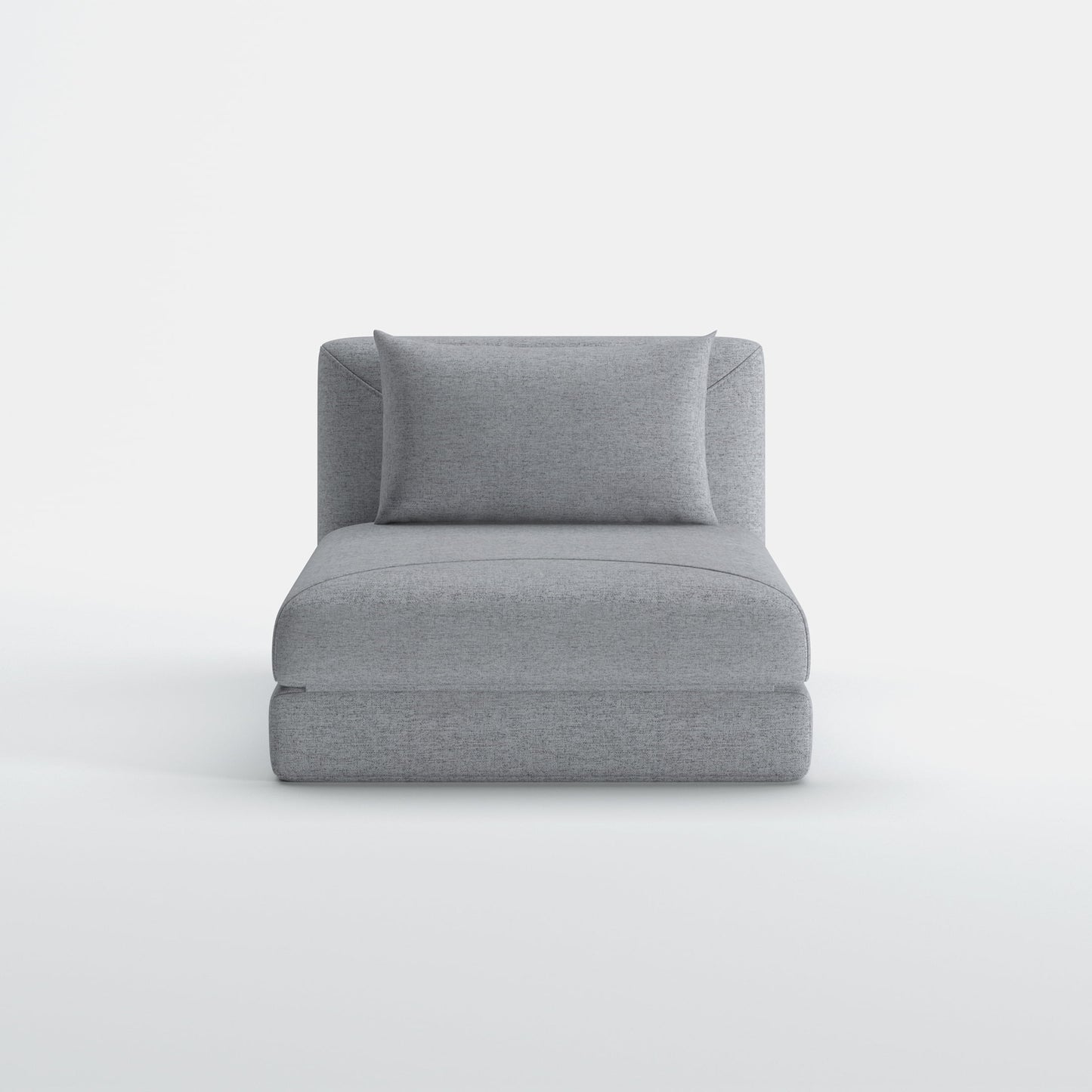 A&D Home Santa Futon Convertible Chair, Light Gray