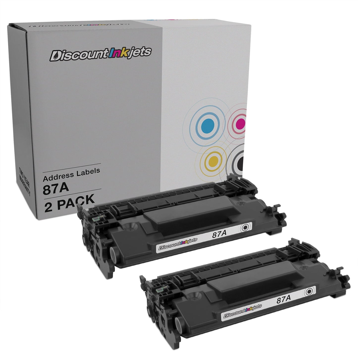DI Compatible Toner Cartridge Replacement for HP 87A CF287A (Black, 2-Pack) Compatible with M506n, M506dn, M527dn, MFPM527c, M506dh, M501n, M501dn, Flow MFPM527z