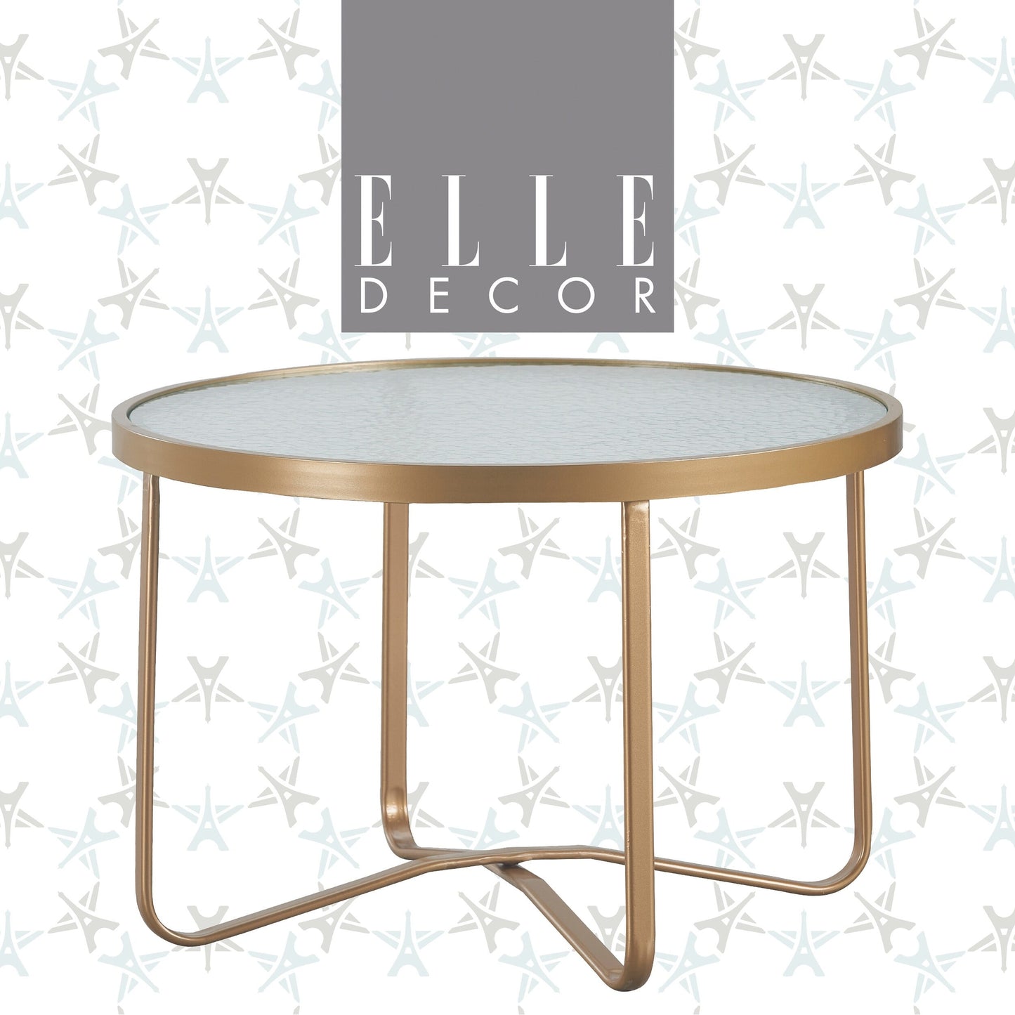 Elle Decor Mirabelle Outdoor Coffee Table in French Gold