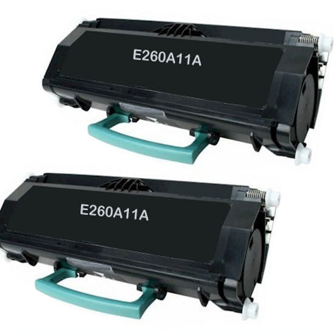 Remanufactured Lexmark E260A11A toner cartridges - high capacity - 2-pack