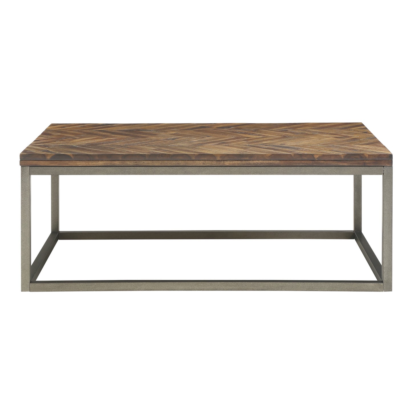 Steve Silver Co Lorenza Wood Top Coffee Table in Distressed Brown