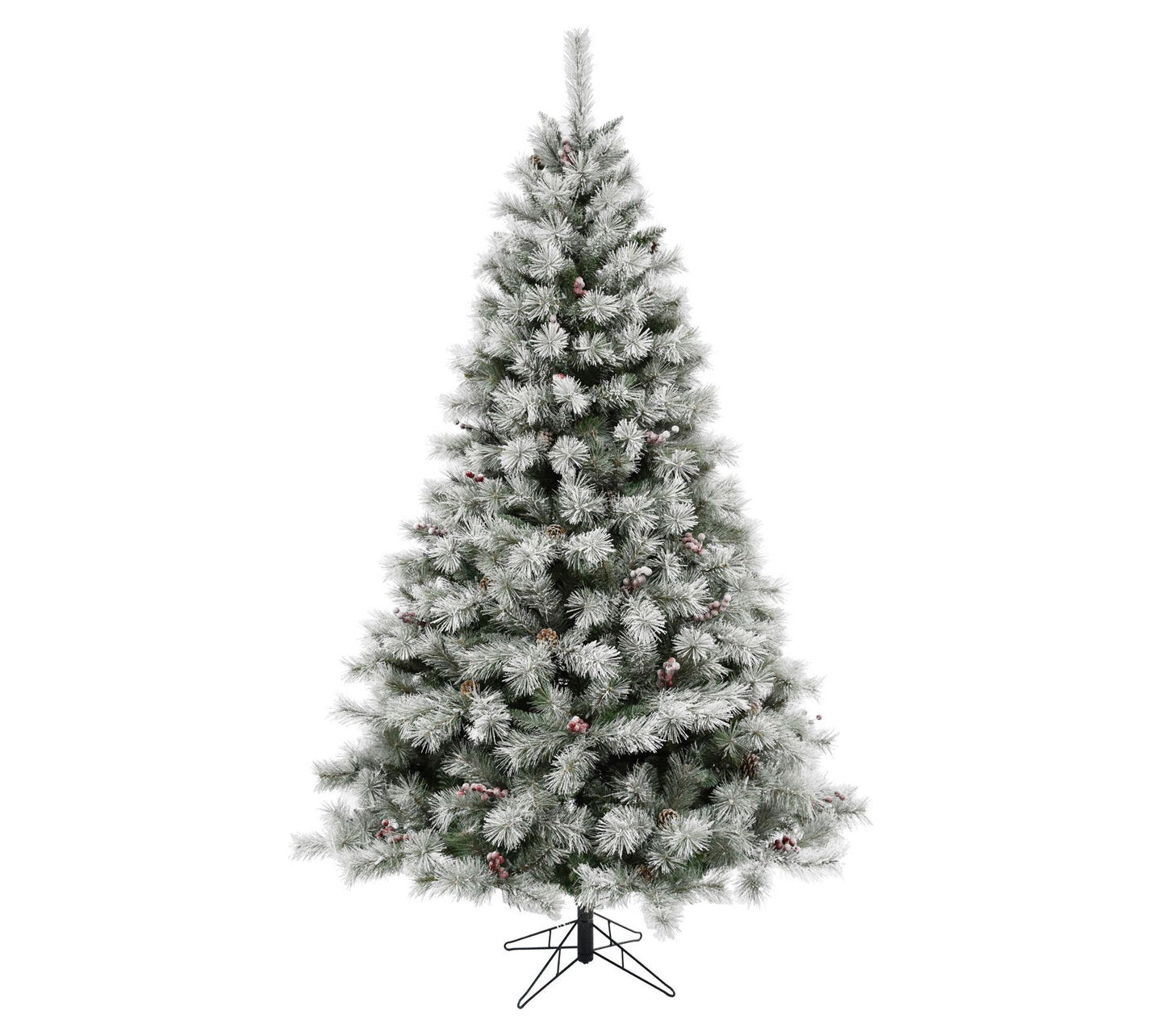 Fraser Hill Farm 6.5-Ft Homestead Pine Frosted Christmas Tree