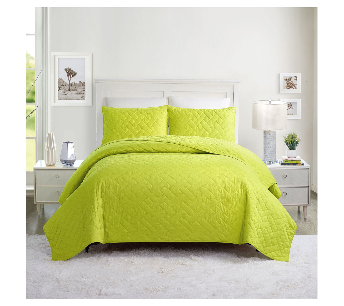 Dream Weaver Green Full/Queen Coverlet Set