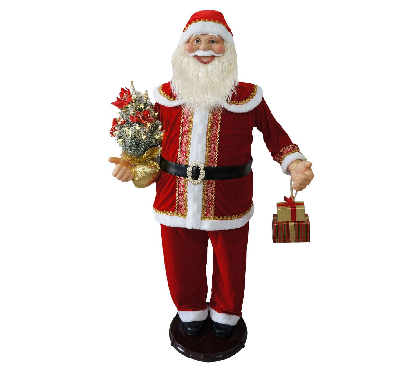 Fraser Hill Farm 58-In. Dancing Santa Claus with Prelit Christ