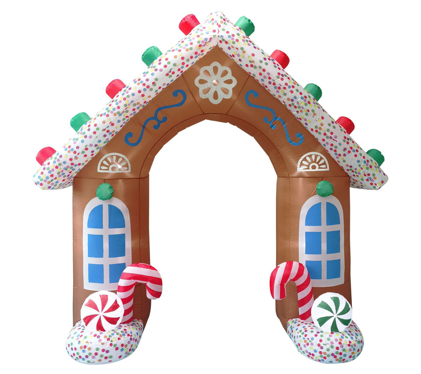 Fraser Hill Farm 8-Ft. Tall Prelit GingerbreadArch Inflatable