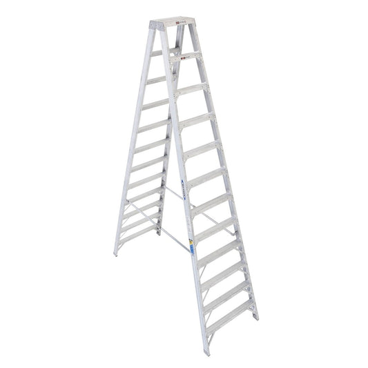 Werner T400 12-ft Aluminum Type 1AA-375-lb Load Capacity Twin Step Ladder T412