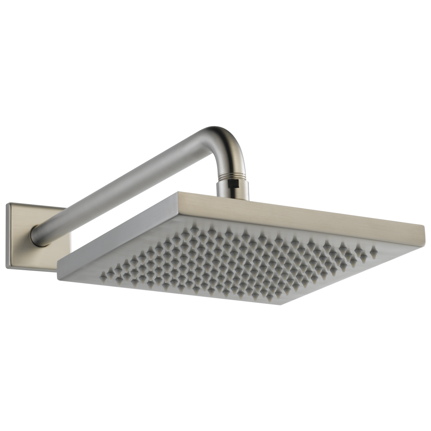 Delta Universal Showering Components 1.0 -Spray Stainless 8.0-in Square Fixed Rain Shower Head 2.5 GPM