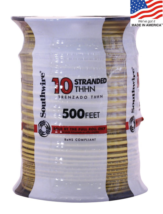 Southwire 500-ft 10-AWG Yellow Stranded Copper Thhn Wire (By-the-roll) 22978157