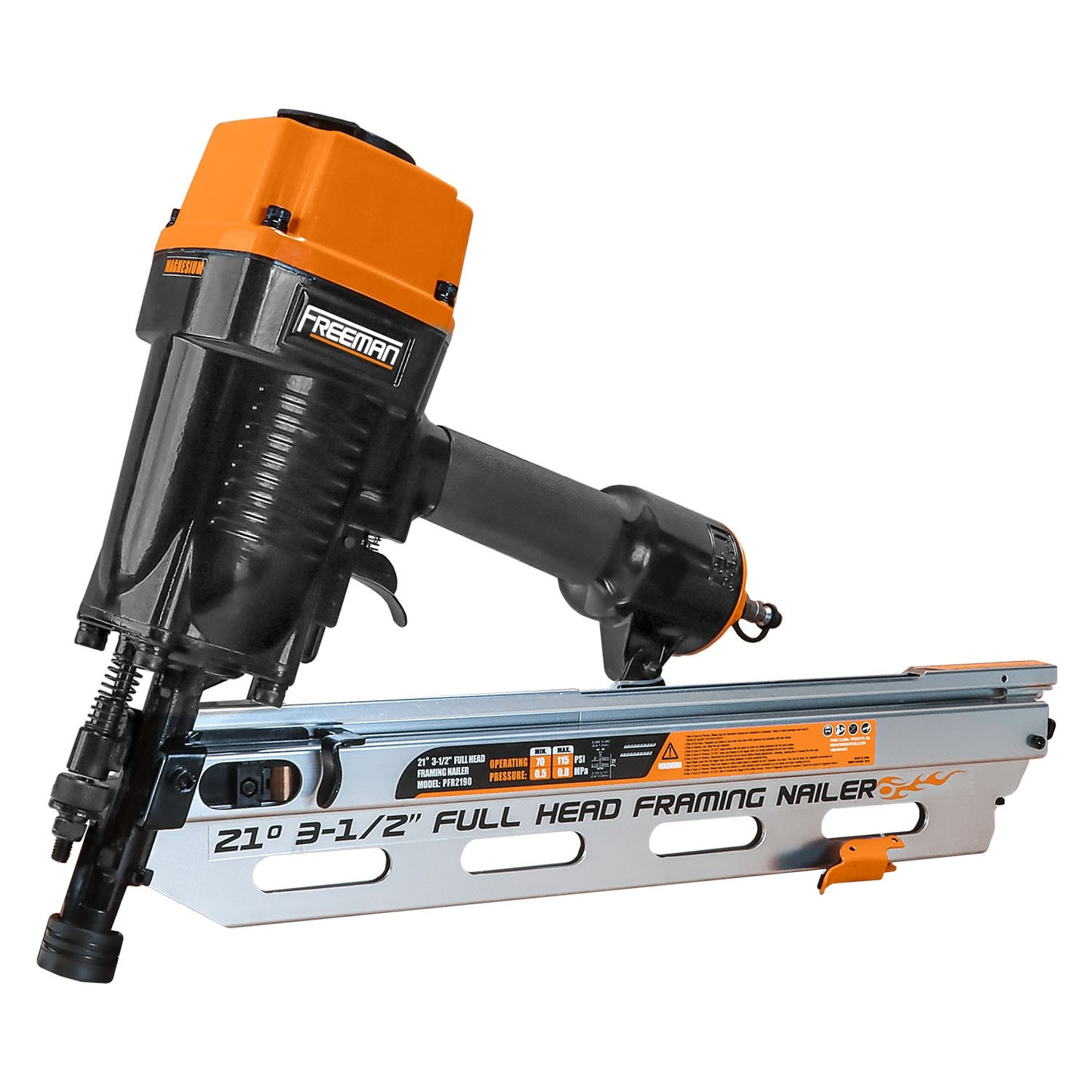 FREEMAN Full Round Head 3.5-in 21-Degree Pneumatic Framing Nailer PFR2190