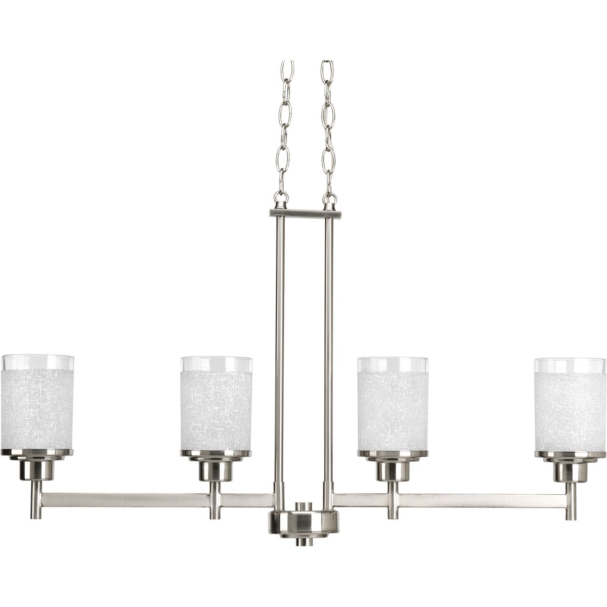 Progress Lighting Alexa 4 -Light Brushed Nickel Modern/contemporary For Use in Bedrooms, Dining Rooms, Foyers, Kitchens, Living Rooms Chandelier 559293