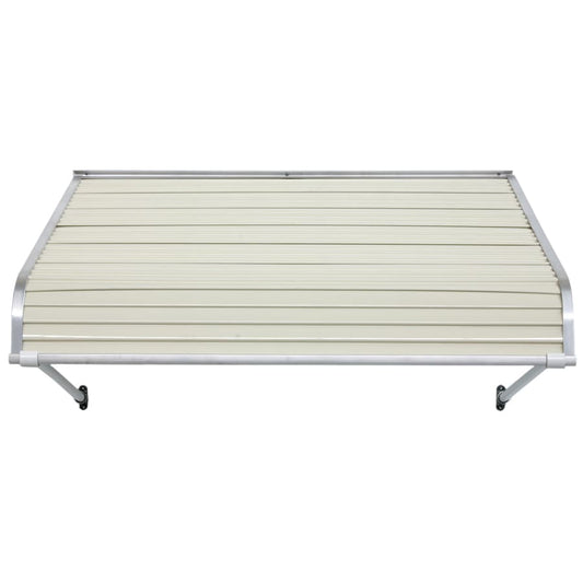 NuImage Awnings 1100 48-Inches Wide x 48-Inches Projection x 18-Inches Height Metal Almond Solid Fixed Door Awning