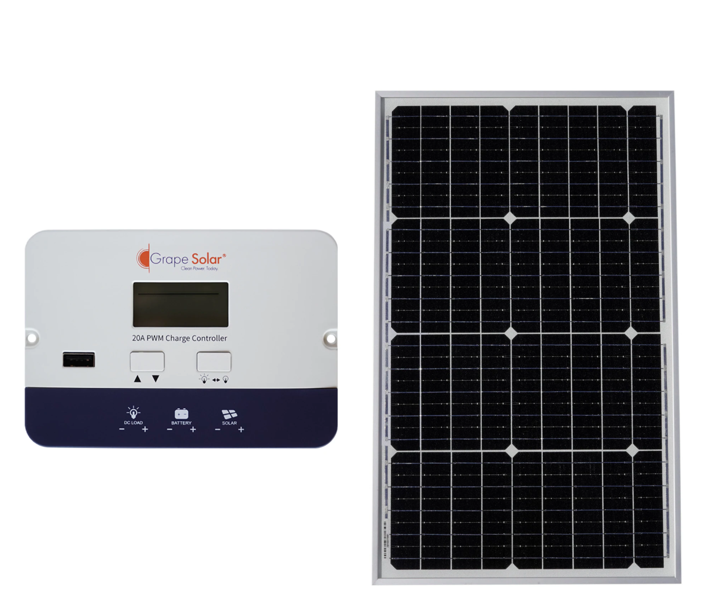 Grape Solar Off-Grid Power-Kit 12-Volt Portable Solar Power Kit GS-50-KIT