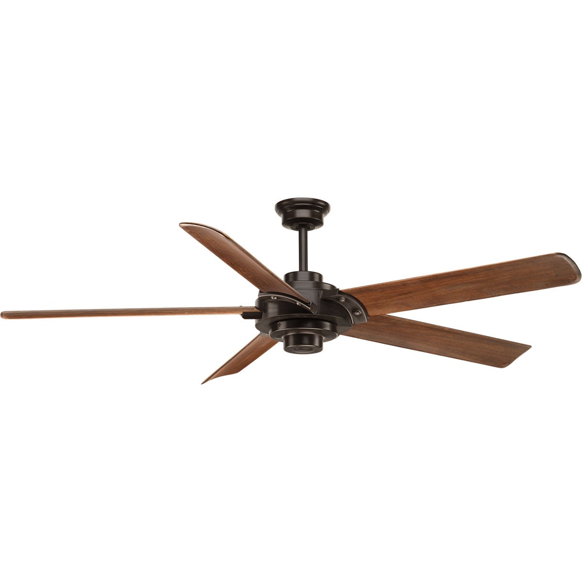 Progress Lighting Ellwood 68-in Antique Bronze with Walnut Blades Ceiling Fan Light Kit Compatible - Remote Included ( 5 -Blade ) 4966734