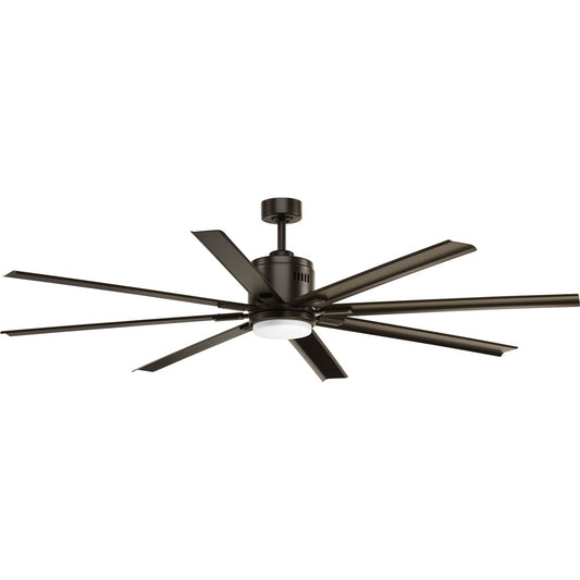 Progress Lighting Vast 72-in Integrated LED Outdoor Antique Bronze with Antique Bronze Blades Ceiling Fan With Light - Remote Included ( 8 -Blade ) 4966737