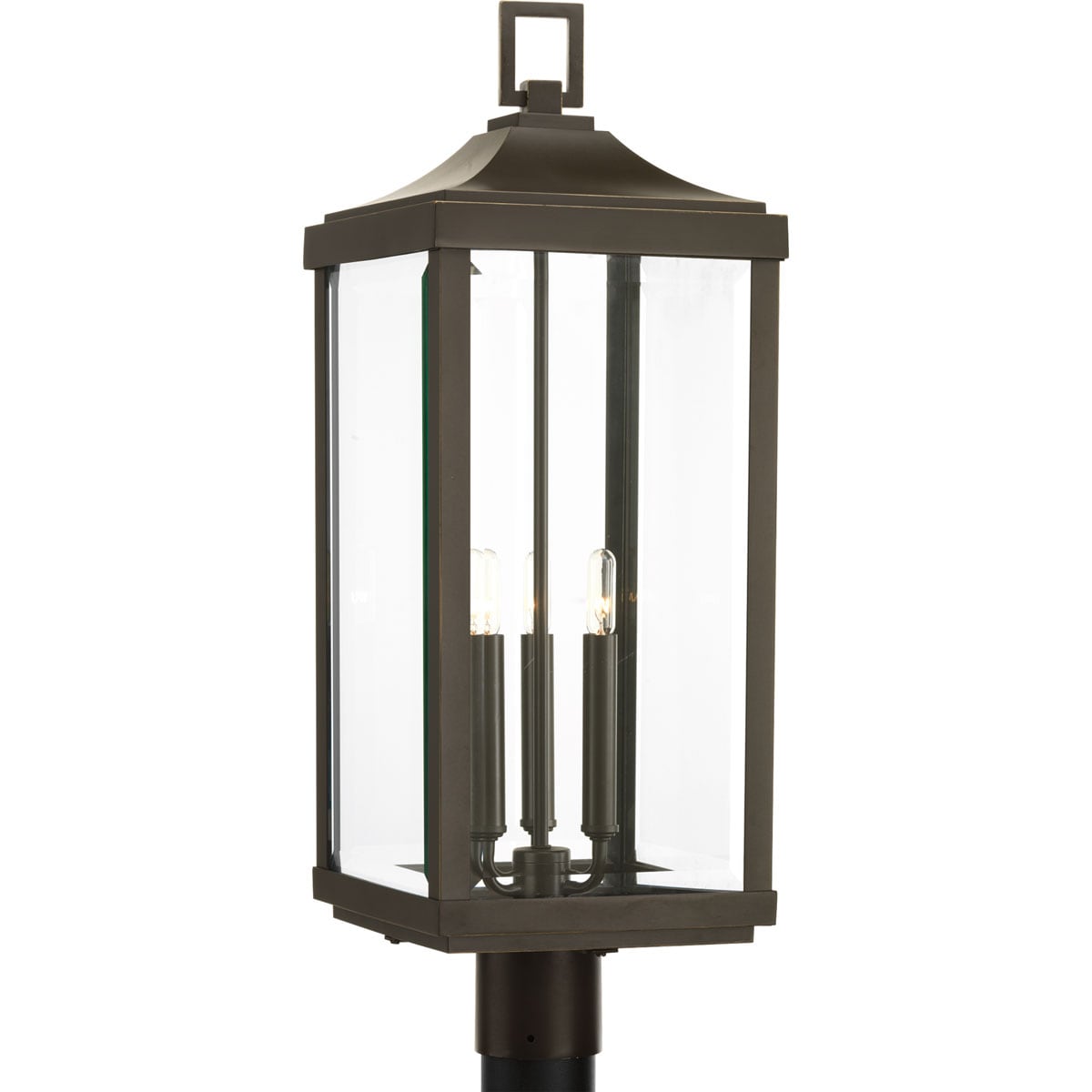 Progress Lighting Gibbes Street 26.87-Inches Antique Bronze Traditional Outdoor Light post lantern 955181