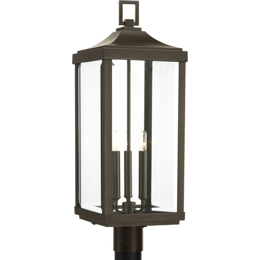 Progress Lighting Gibbes Street 26.87-Inches Antique Bronze Traditional Outdoor Light post lantern 955181