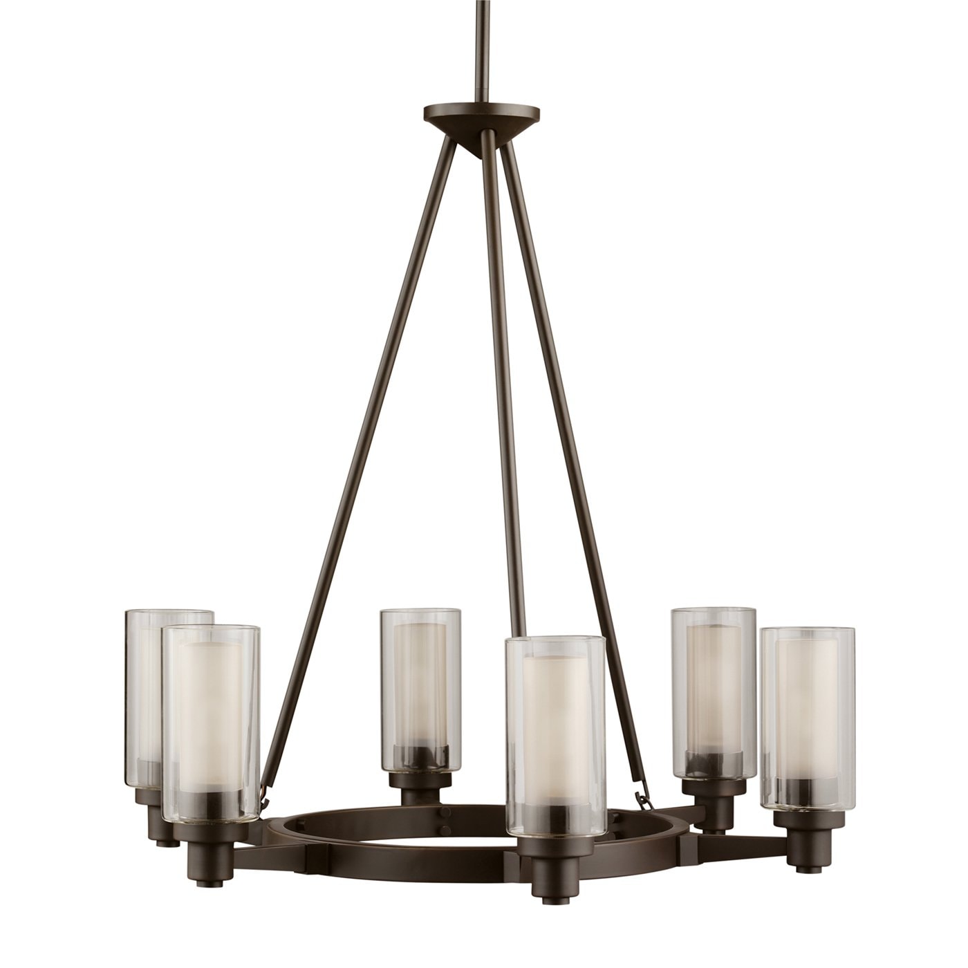 Kichler Circolo 6 -Light Bronze Modern/contemporary For Use in Bedrooms, Dining Rooms, Foyers, Kitchens, Living Rooms Chandelier 1252601