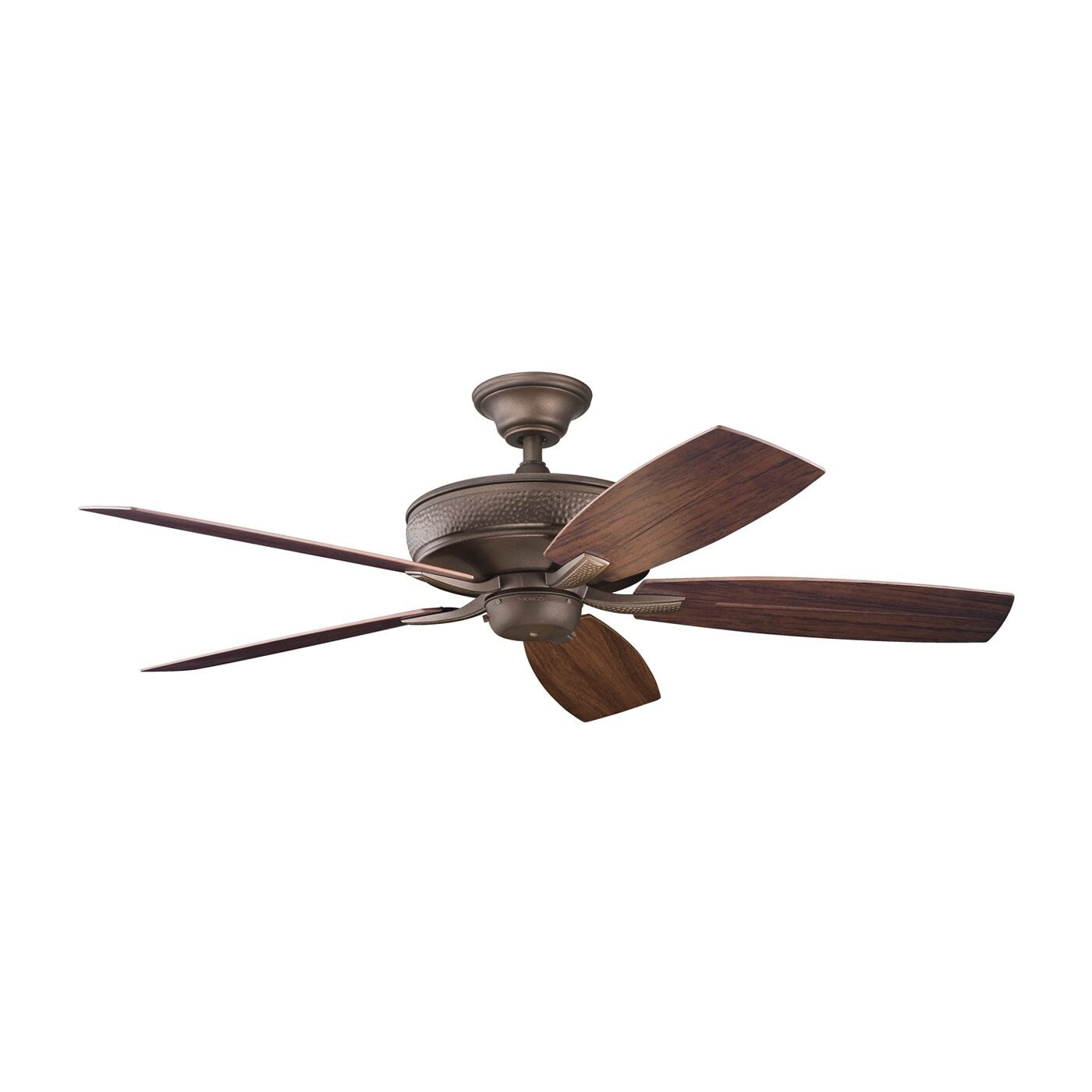 Kichler Monarch II 52-in Outdoor Weathered Copper Powder Coat with Walnut Blades Ceiling Fan Light Kit Compatible - Remote Included ( 5 -Blade ) 1254147