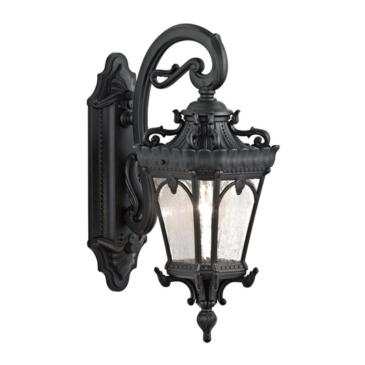 Kichler Tournai 1 -Light 18-in H Black Hardwired Outdoor Wall Light 1253766