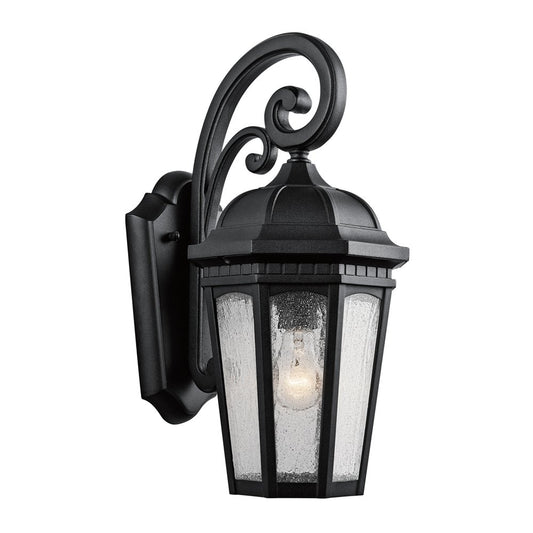 Kichler Courtyard 1 -Light 17.75-in H Black Hardwired Outdoor Wall Light 1253732