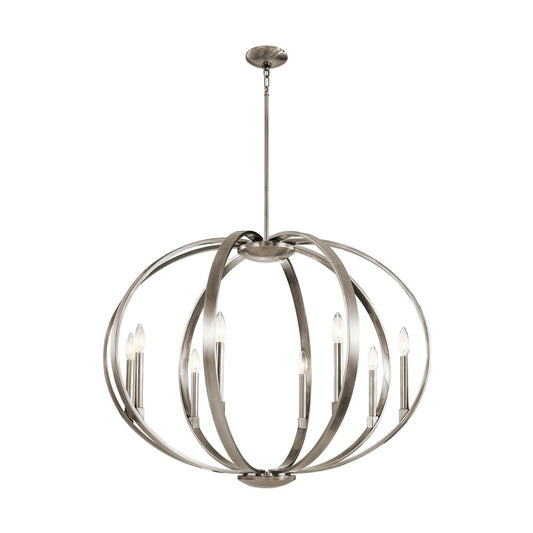 Kichler Elata 8 -Light Pewter Modern/contemporary For Use in Bedrooms, Dining Rooms, Foyers, Living Rooms Chandelier 1253318