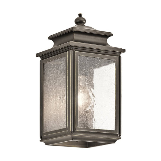 Kichler Wiscombe Park 1 -Light 12.25-in H Bronze Hardwired Outdoor Wall Light 1253665