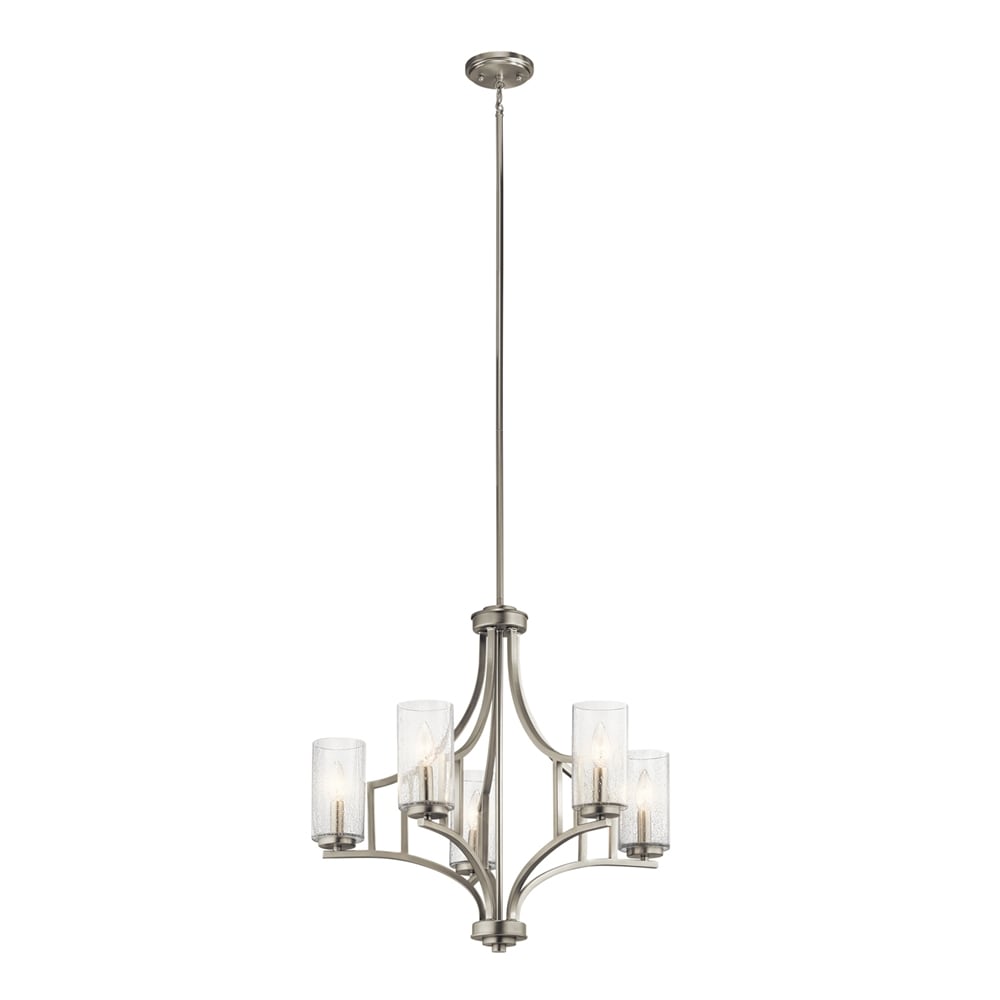 Kichler Vara 5 -Light Polished Nickel Traditional For Use in Bedrooms, Dining Rooms, Foyers, Kitchens, Living Rooms Chandelier