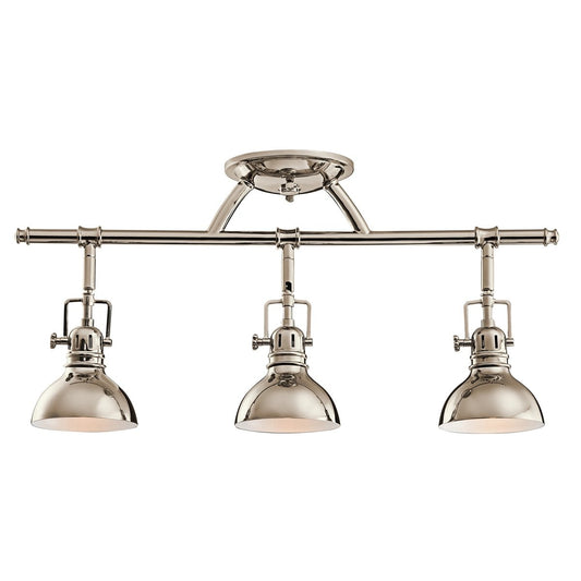 Kichler Hatteras Bay 22.75-in 3 -Light Polished Nickel GU10 pin base Coastal Track Bar 1253538