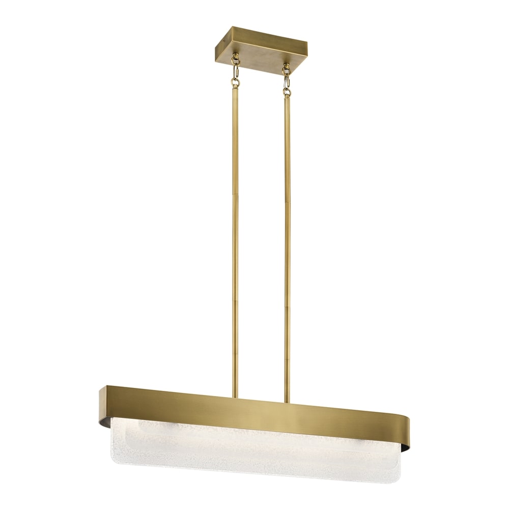 Kichler Serene 1 -Light Brass Modern/contemporary Integrated LED For Use in Bedrooms, Dining Rooms, Foyers, Kitchens, Living Rooms Chandelier 1252829