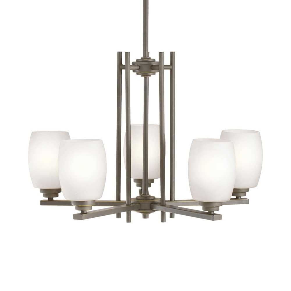 Kichler Eileen 5 -Light Bronze Transitional For Use in Bedrooms, Dining Rooms, Foyers, Kitchens, Living Rooms Chandelier 1252747