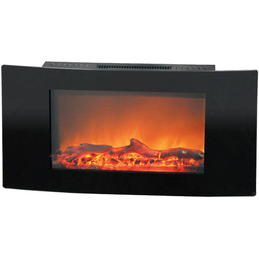 Cambridge 35-in W Black Fan-forced Electric Fireplace CAM35WMEF-2BLK