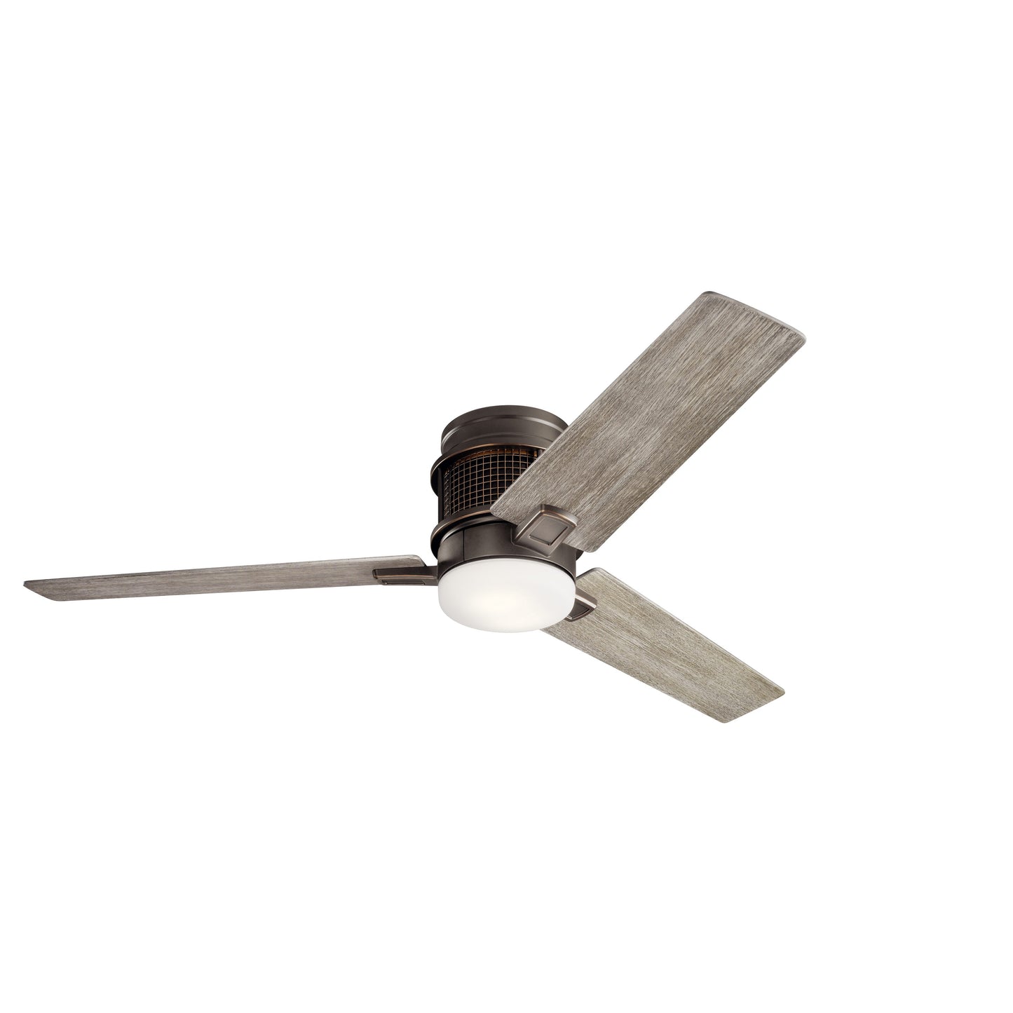 Kichler Chiara 52-in Integrated LED Flush Mount Olde Bronze with Weathered Medium Oak Blades Ceiling Fan With Light ( 3 -Blade ) 1336952