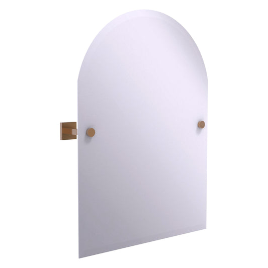 Allied Brass Montero 3.7-in x 28.5-in Beveled Frameless Arch Tilting Bathroom Vanity Mirror ( Brushed Bronze )