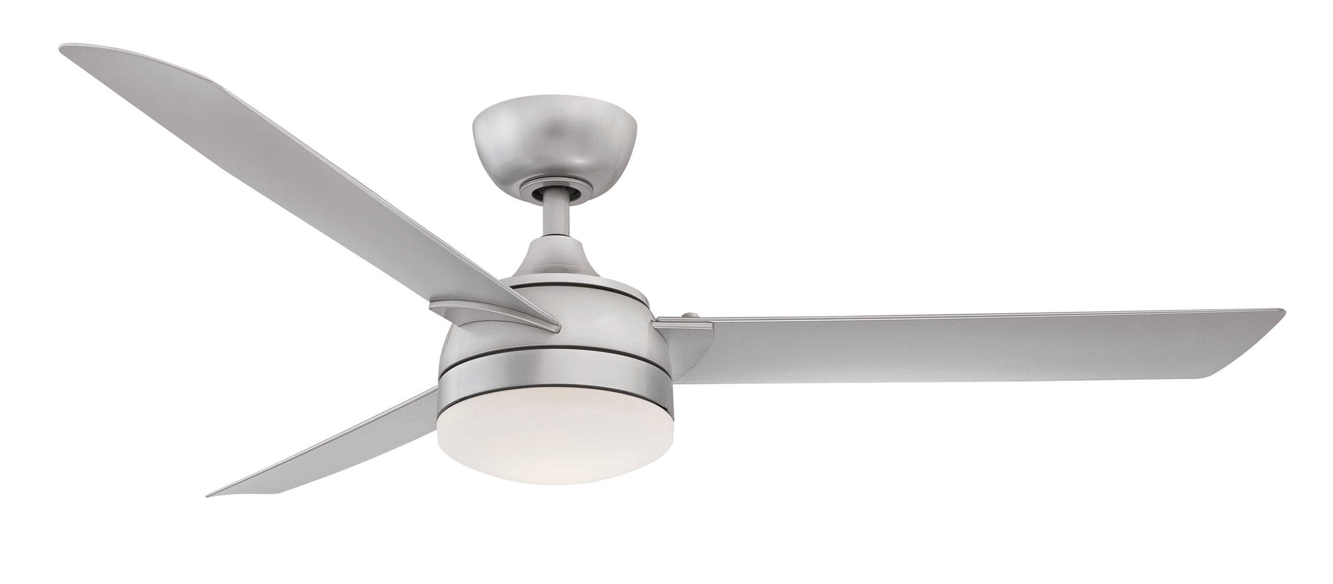 Fanimation Xeno Wet 56-in Integrated LED Outdoor Silver with Silver Blades Propeller Ceiling Fan With Light - Remote Included ( 3 -Blade ) 1391642