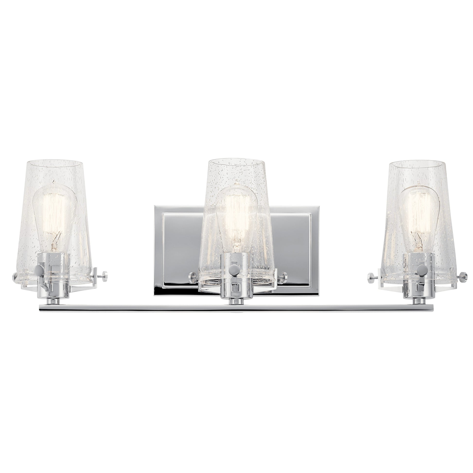 Kichler Alton 24-in 3 -Light Chrome Industrial Vanity light 1331751
