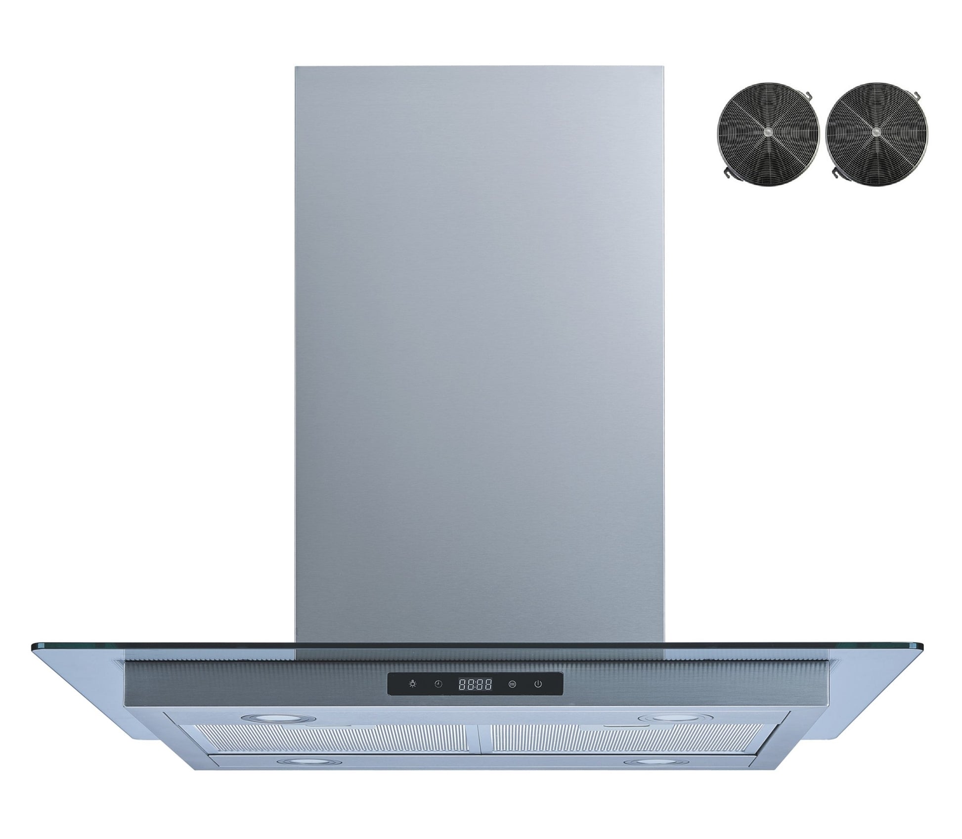 Winflo 36 inch Convertible 500-CFM Stainless Steel Island Range Hood with Charcoal Filter