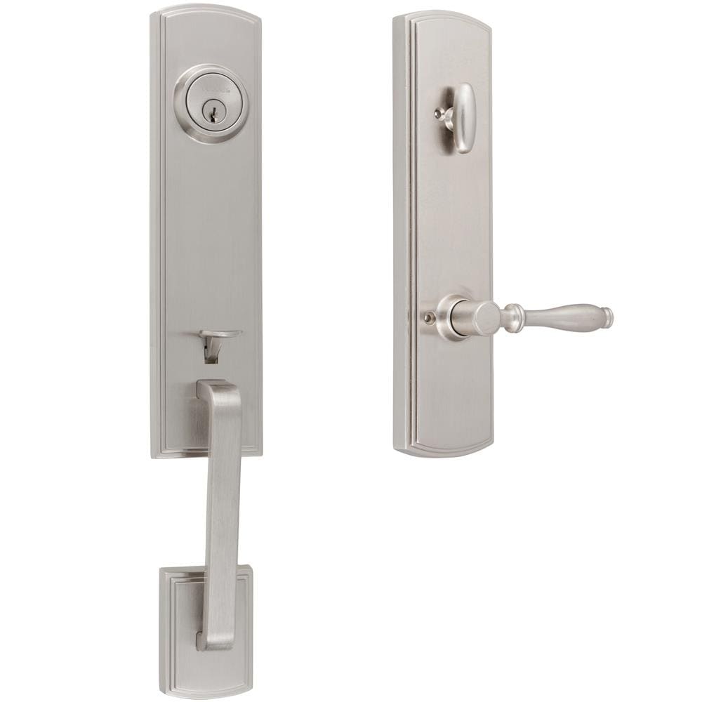 Delaney Hardware Briona Satin Nickel Single-Cylinder Deadbolt Entry Door Handleset with Classic Lever 374101SOR