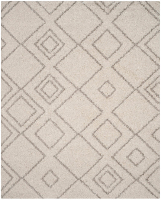 Safavieh Arizona Nettie Shag 11 x 15 (ft) Loomed Ivory/Beige Rectangular Indoor Abstract Moroccan Area rug