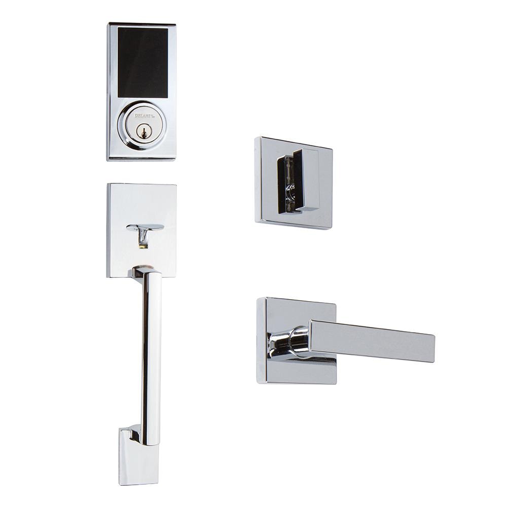 Delaney Hardware Delaney Avino Chrome Single-Cylinder Deadbolt Entry Door Handleset Knob D43206K