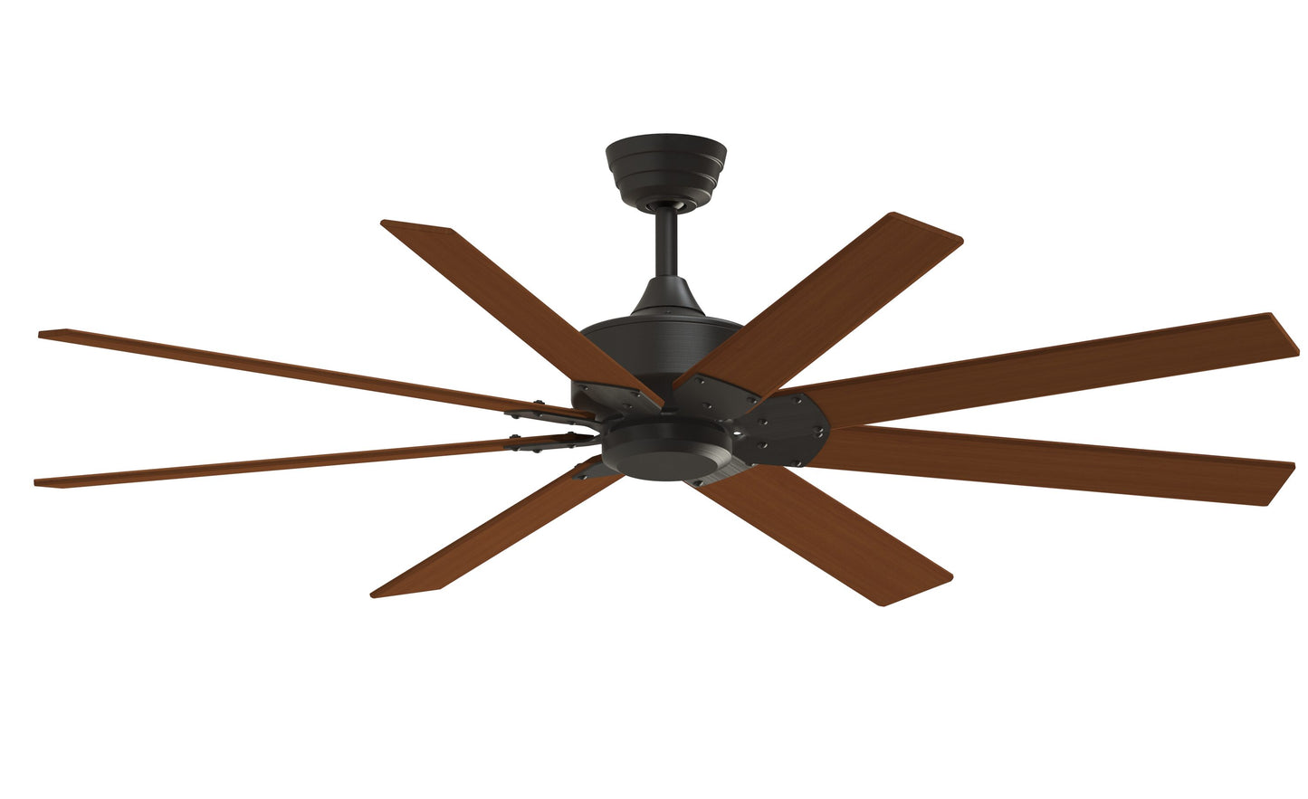 Fanimation Levon Custom 64-in Dark Bronze with Cherry Blades Indoor/Outdoor Smart Ceiling Fan Light Kit Compatible and Remote (8-Blade) FPD7912BDZ-64CY