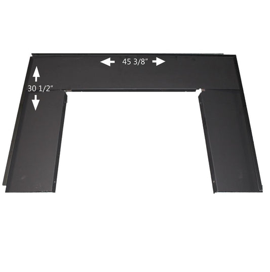 Buck Stove Black Wood Stove Faceplate Kit - Model 384 Oversized Trim Kit - Handcrafted, Durable, Stylish - Wood & Pellet Stove Accessories PA FP38412-BLK