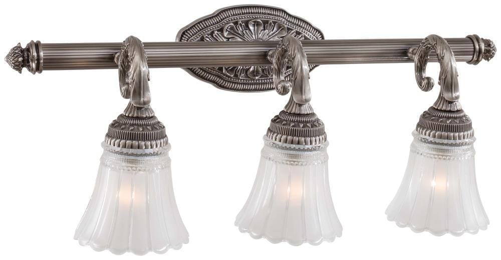 Minka Lavery Europa 25.5-in 3 -Light Brushed Nickel Traditional Vanity light bar 1664571