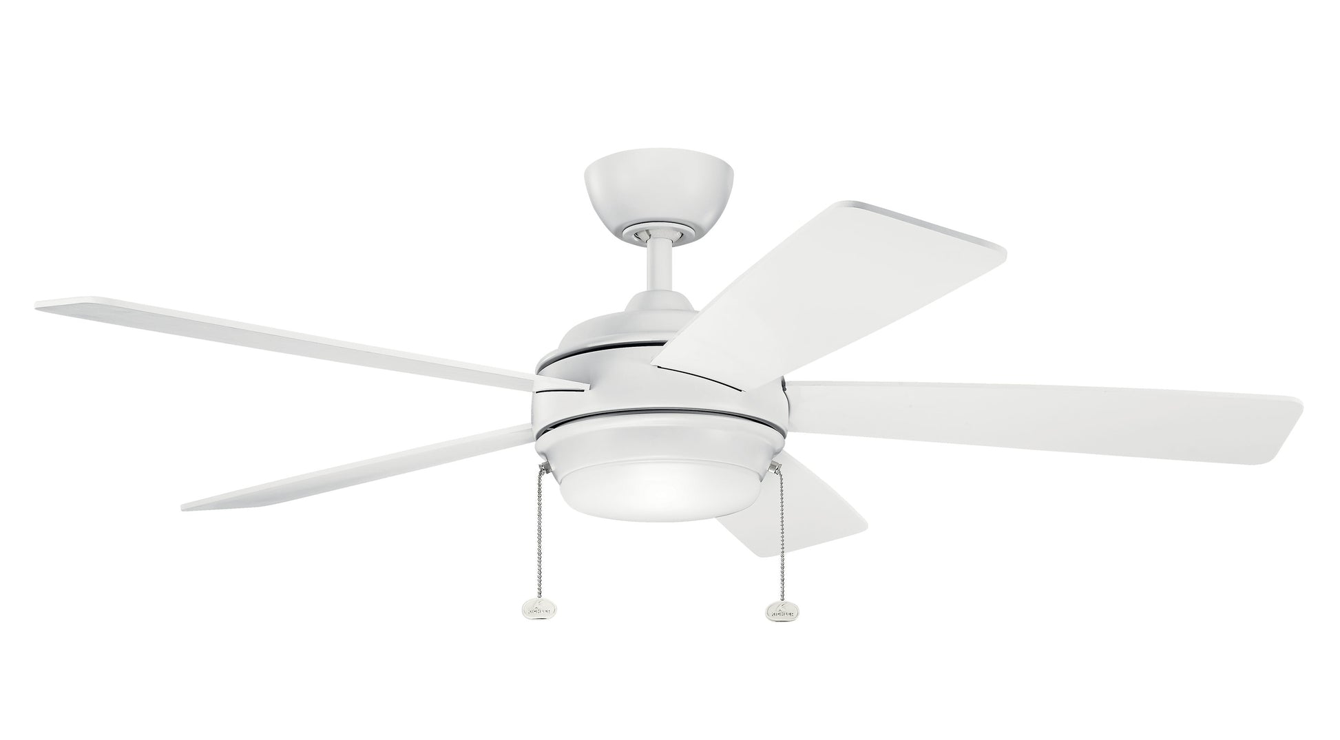 Kichler Starkk 52-in Integrated LED Matte White with Matte White Blades Ceiling Fan With Light ( 5 -Blade ) 1694959