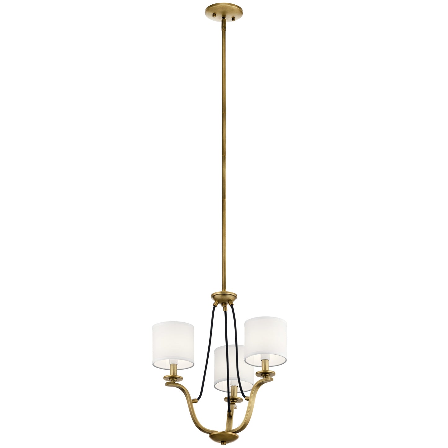 Kichler Thisbe 3 -Light Brass Traditional For Use in Bedrooms, Dining Rooms, Foyers, Kitchens, Living Rooms Chandelier 1958875